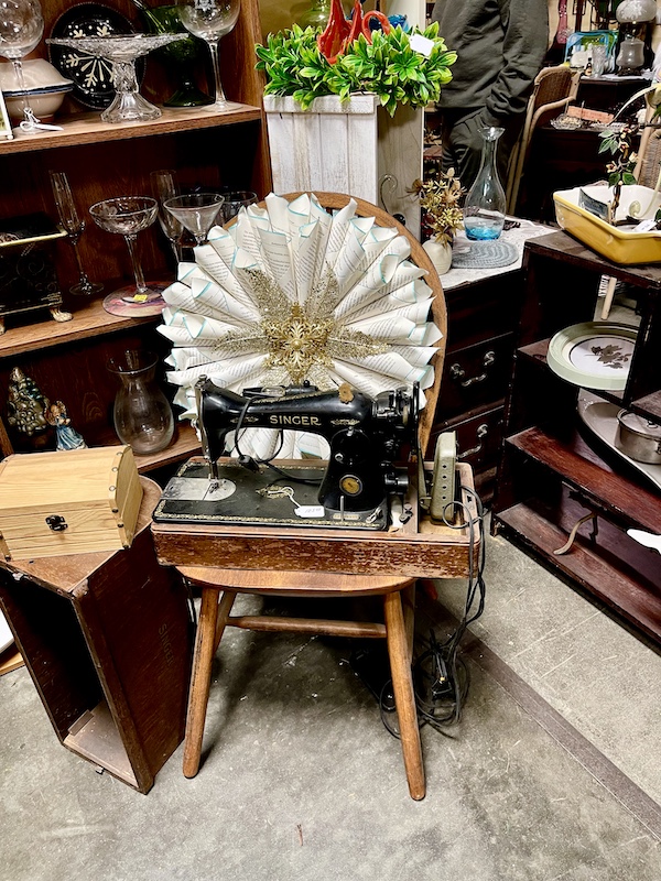 Antique Singer sewing machine for sale at The Market at the Mill Pickens SC