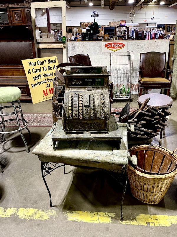 Antique cash register for sale at The Market at the Mill Pickens SC