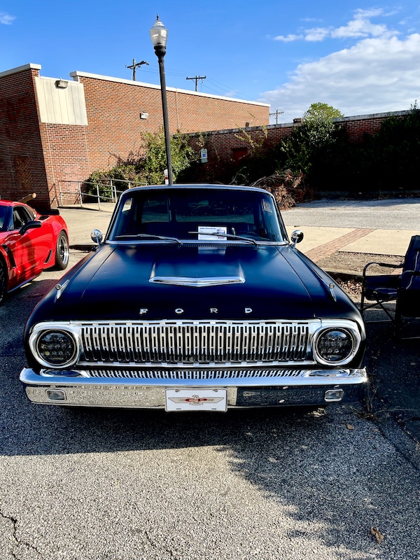 Mid 1950s black Ford at the Downtown Pickens Car Show