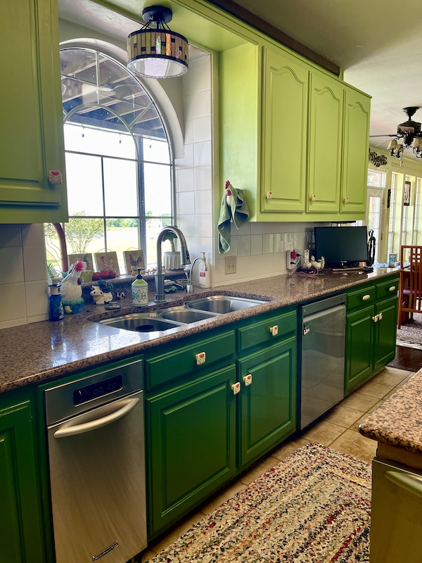 Kitchen Transformation in Texas sink, window and cabinets