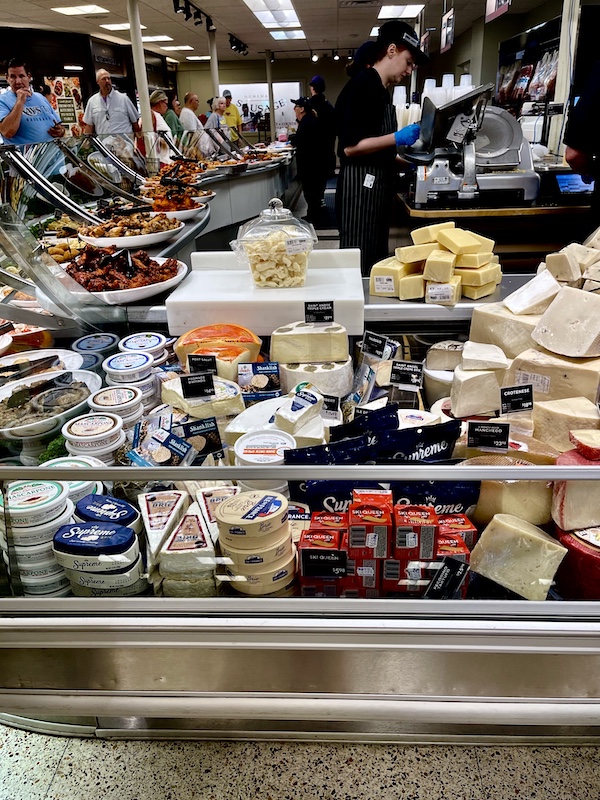 DeLallo Italian Marketplace refrigerator case of cheeses