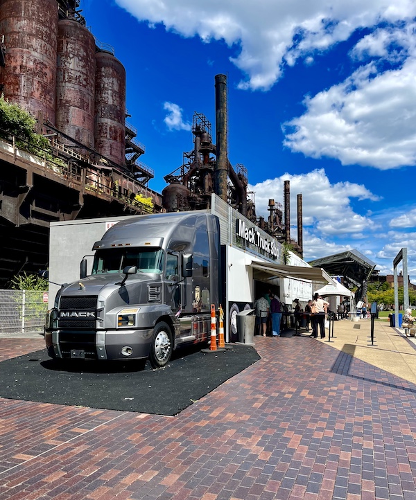 A Mack Truck turned into a beer bar at Bethlehem Steel Stacks