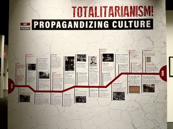 Timeline of artists' expression being stifled at the WW2 Museum Degenerative Art exhibit