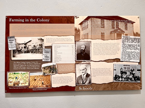 Photos and stories about a Jewish farming community in south Jersey on display at the museum of the Alliance Colony Pittsgrove NJ