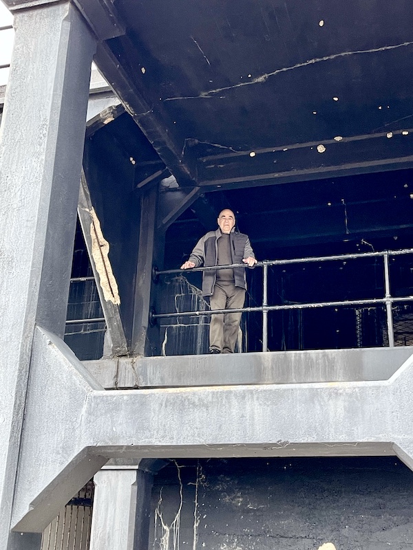 Steve looking down from the top of the fortress at Fort Pickens Pensacola Florida