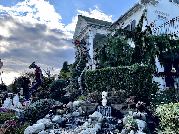 More skeletons and other spooky decor at the Halloween house, part of our October Fun at Jersey Shore
