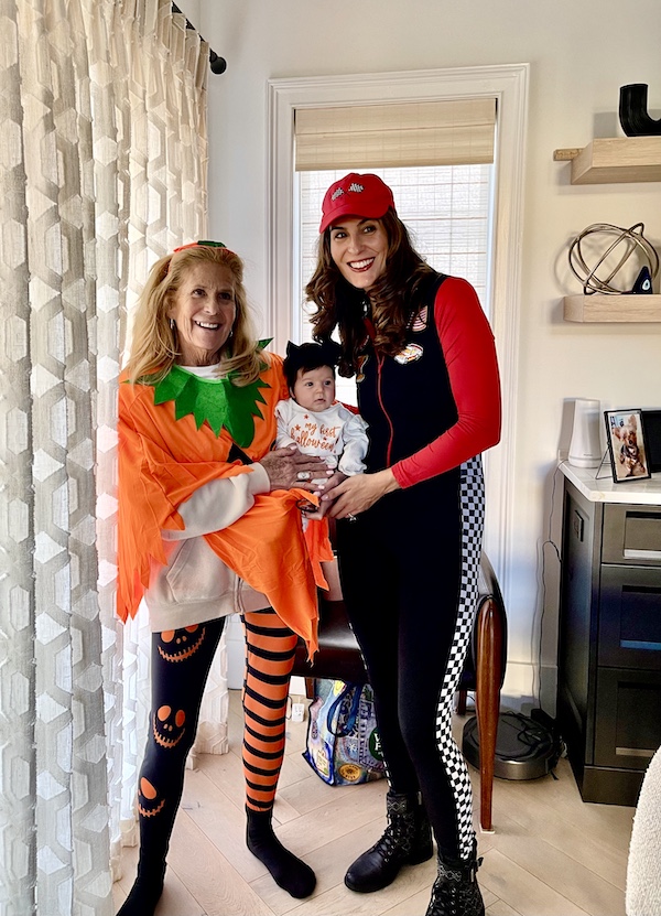 Two adult women and an infant girl in halloween costumes were part of our October Fun at Jersey Shore