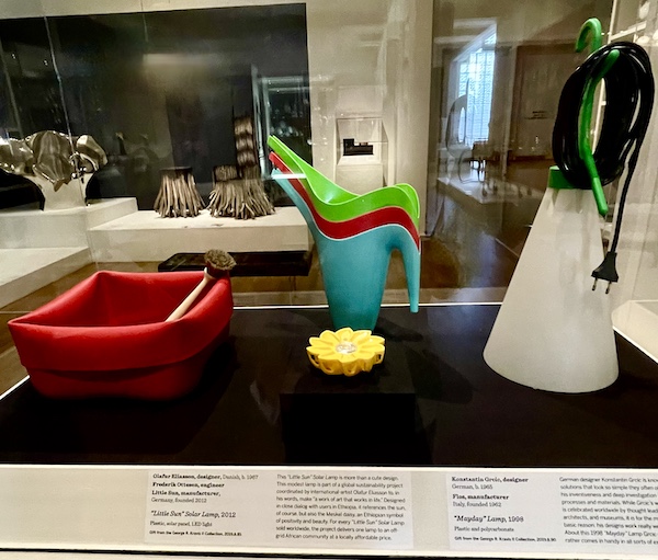 Colorful stack of pitchers and bowls on display at the New Orleans Museum of Art Part 2