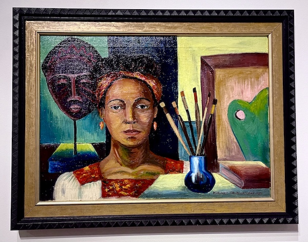 Painting of a young black woman and her art supplies on display at New Orleans Museum of Art Part 2