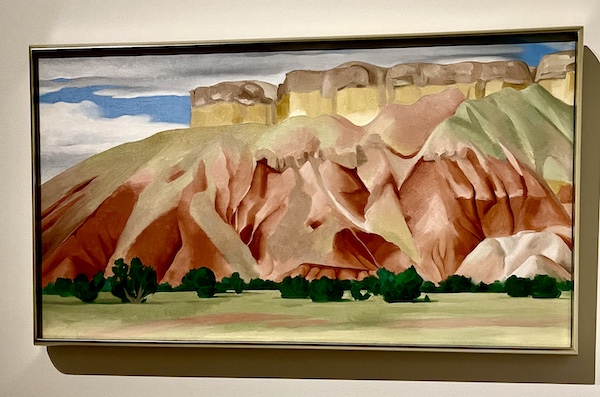 Oil painting of red rock formations, lawn and sky on display at New Orleans Museum of Art Part 2