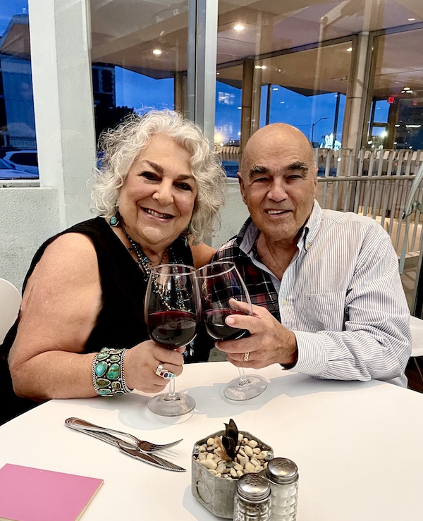 Steve and I toasted each other with a glass of wine at The Vault Tulsa Oklahoma