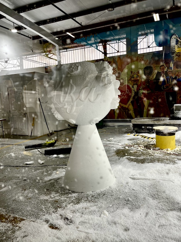 Styrofoam sculpture at Mardi Gras World NOLA