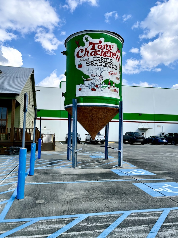 Silo with label for Tony Chachere's Famous Creole Seasoning