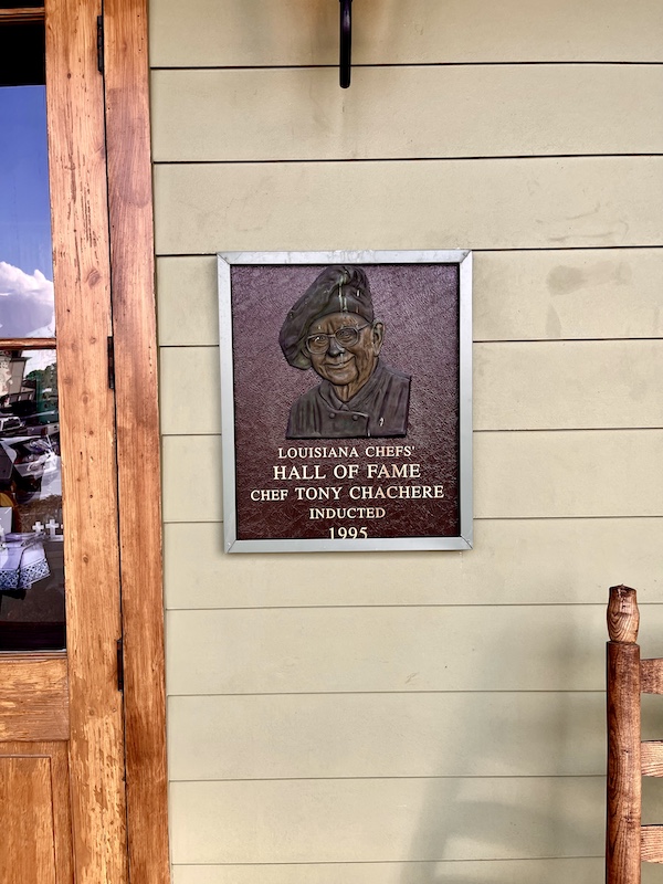 Plaque on wall of Tony Chachere's Famous Creole Seasoning Country Store