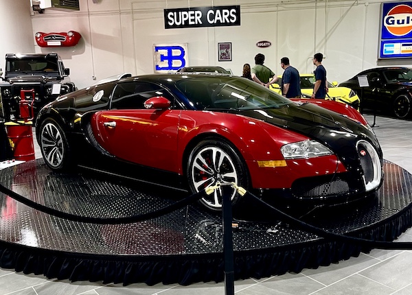 Stunning red and black Italian sports car at DFW Car and Toy Museum